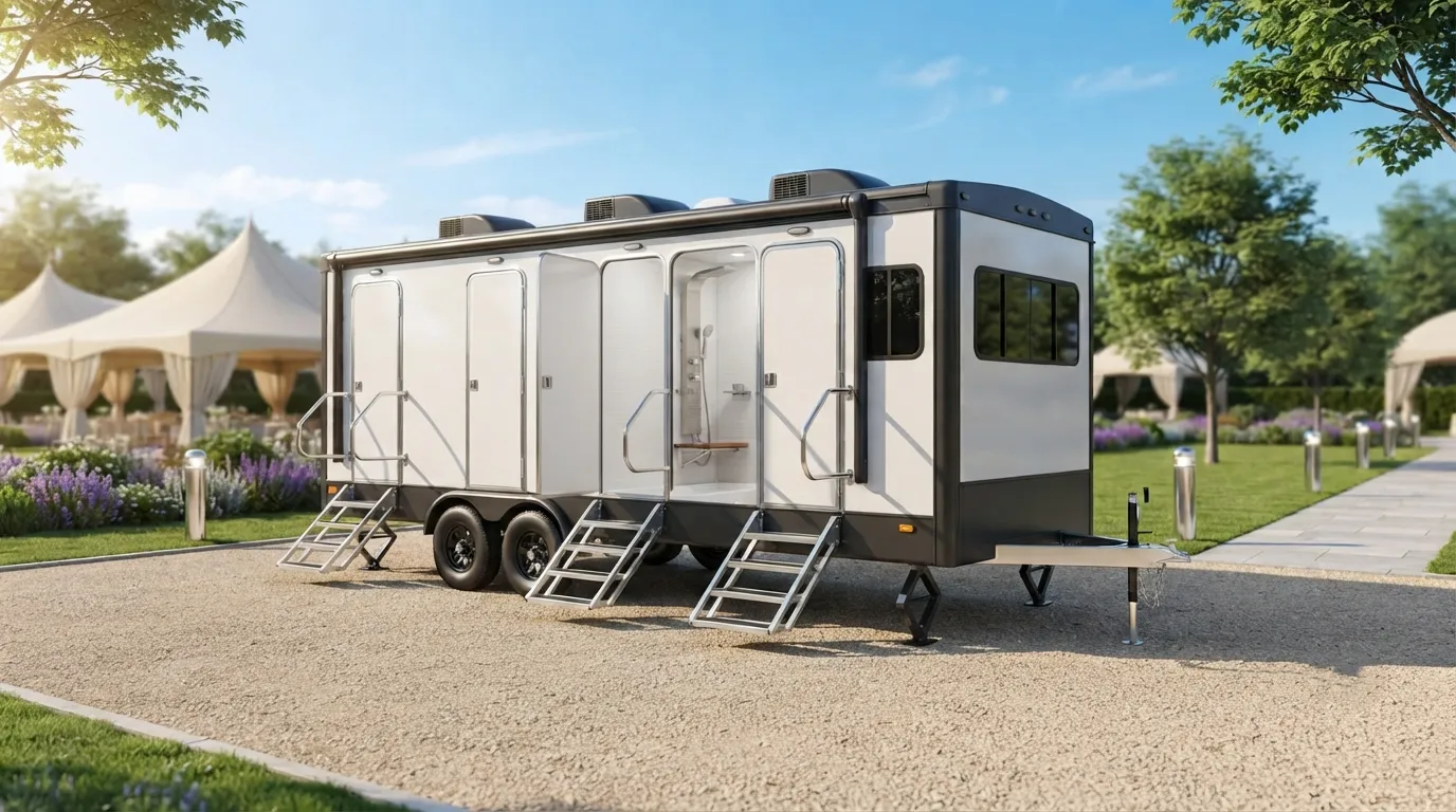 Portable shower trailer unit